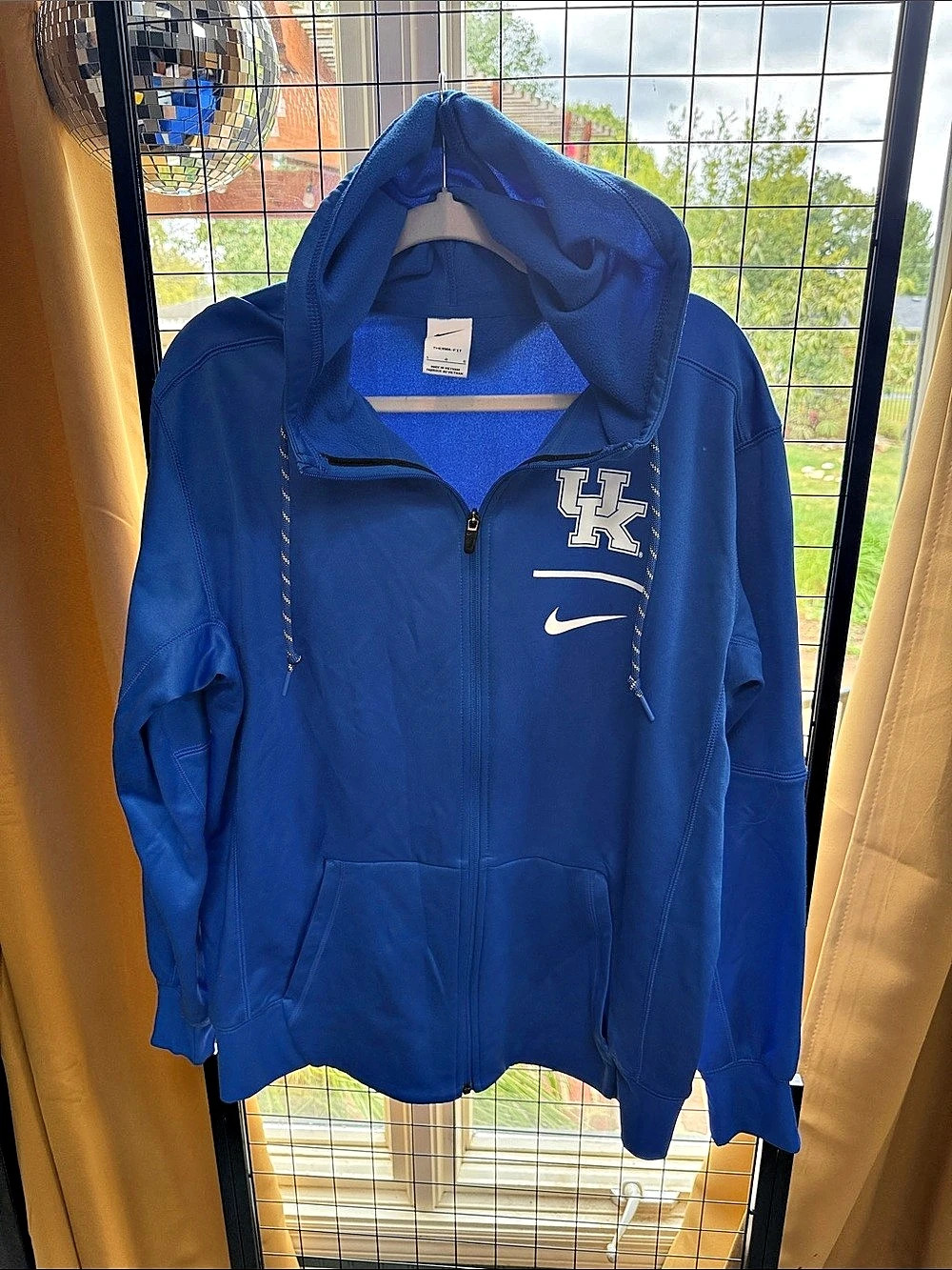 Nike Kentucky Wildcats Therma-FIT Full-Zip Hoodie Men's Blue Large